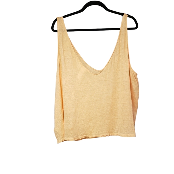 H&M Linen Pale Orange Peach Women's Sleeveless Tank Top XXL - Picture 4 of 9